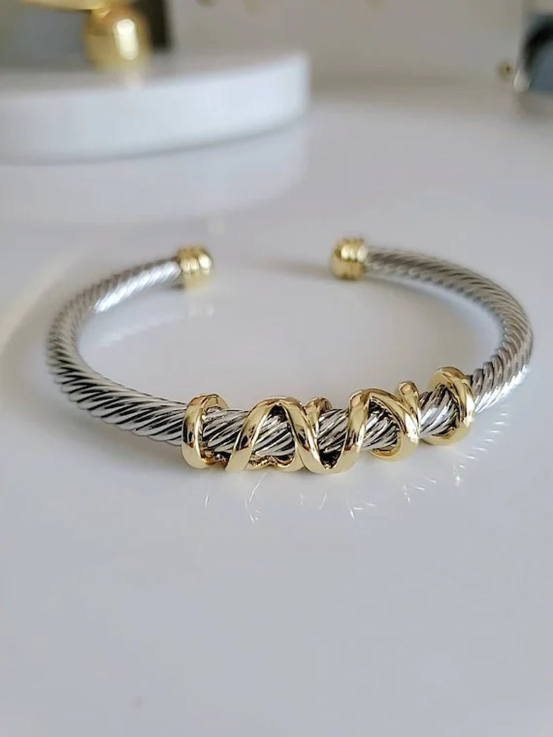 Wrap around Design Cable Bracelet
