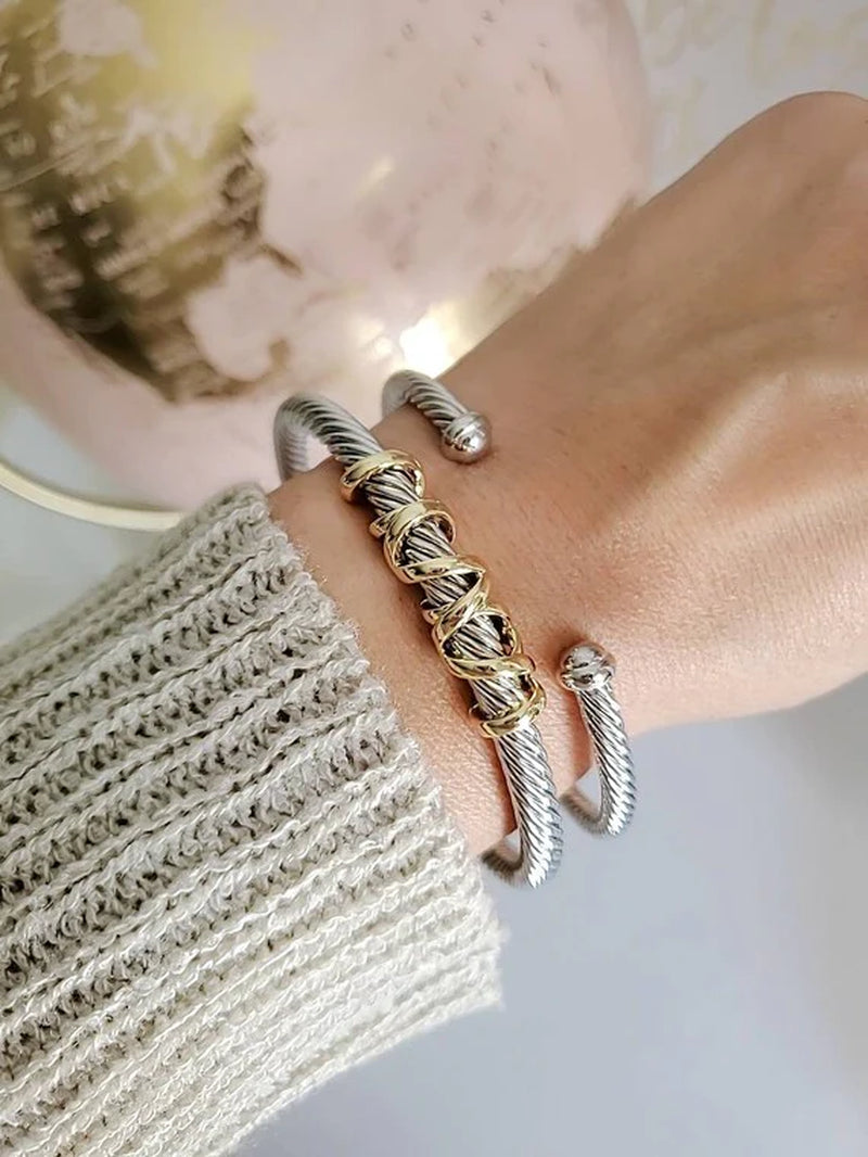 Wrap around Design Cable Bracelet