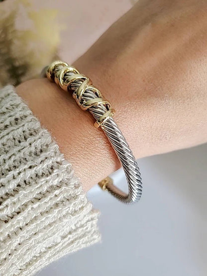 Wrap around Design Cable Bracelet