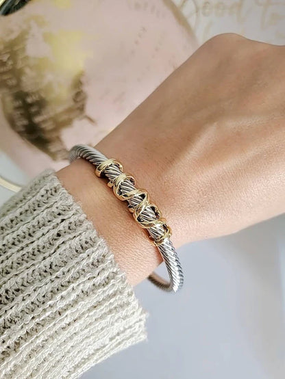 Wrap around Design Cable Bracelet
