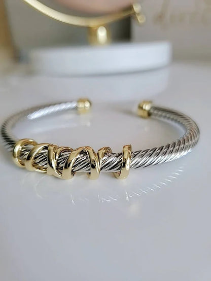 Wrap around Design Cable Bracelet