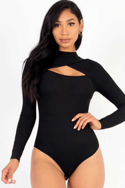 FALL Front Cutout Long Sleeve Bodysuit