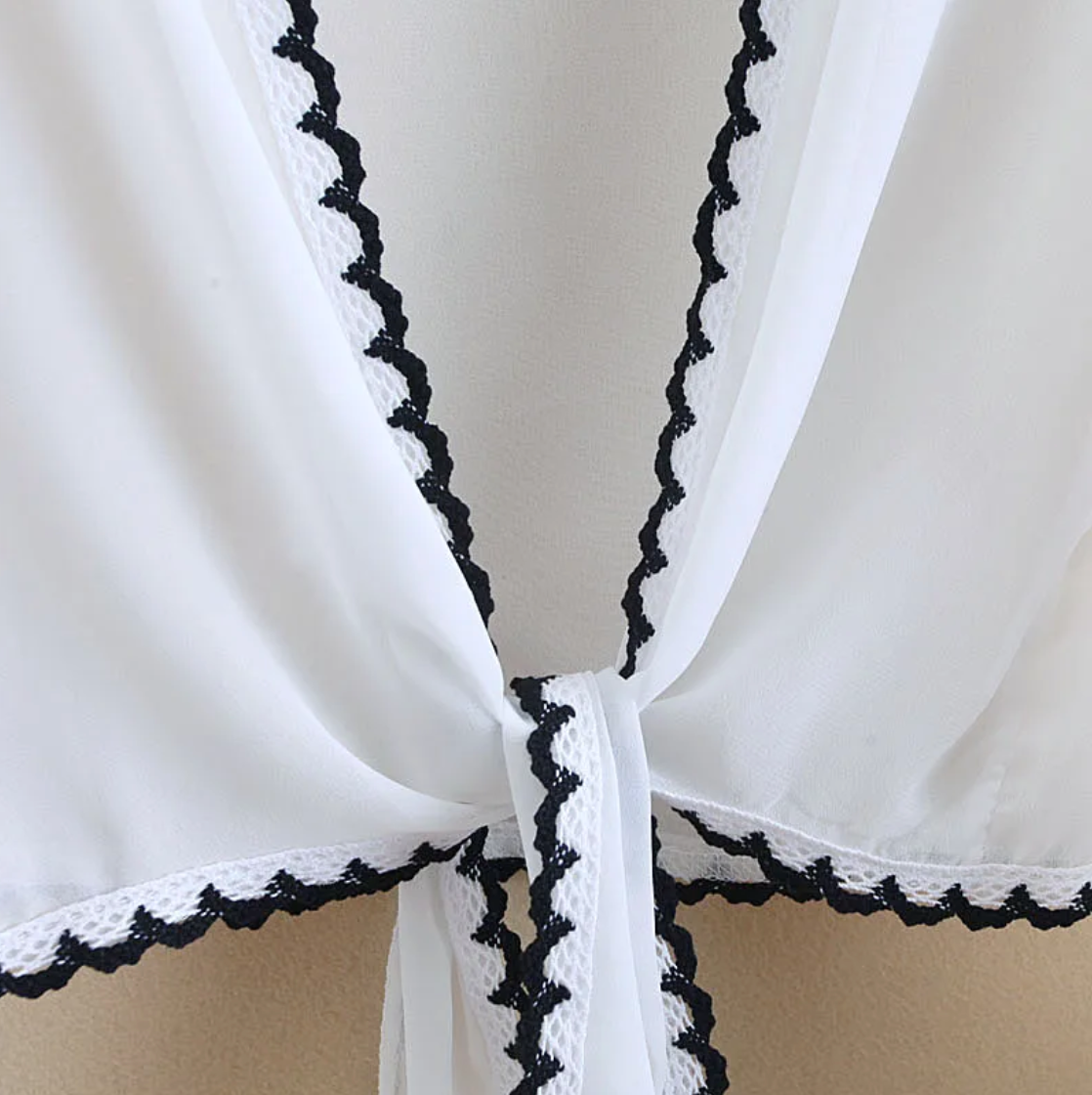Barcelona Beach Blouse. The Refined Yet Relaxed Top For Beach or Bistro.