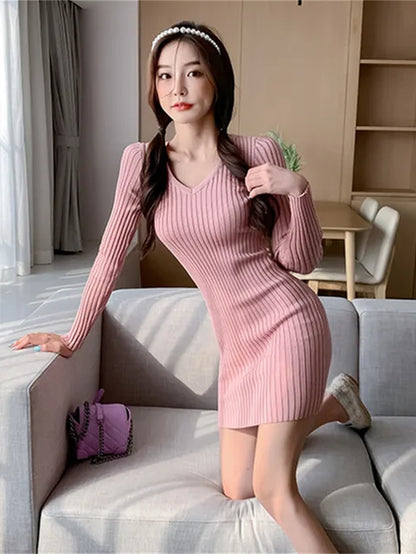FALL Knitted Mini Women Dress