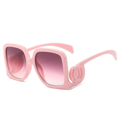 Fashion Gradient Oversized Sunglasses Women Unique Designed Frame Sun Glasses Vintage Trend Casual High Quality Chic Street Wear