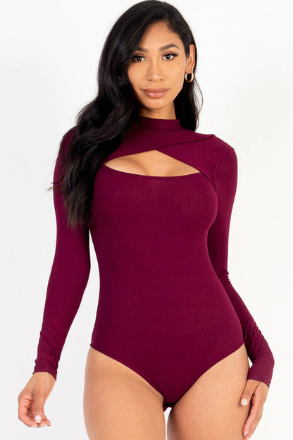 FALL Front Cutout Long Sleeve Bodysuit