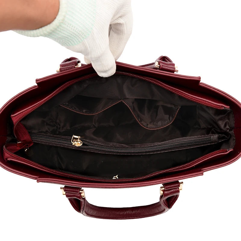 Large Capacity Casual Tote Bag Leather Big Shoulder Crossbody Bags for Women 2021 Simple Female Shopper Bag Designer Handbags