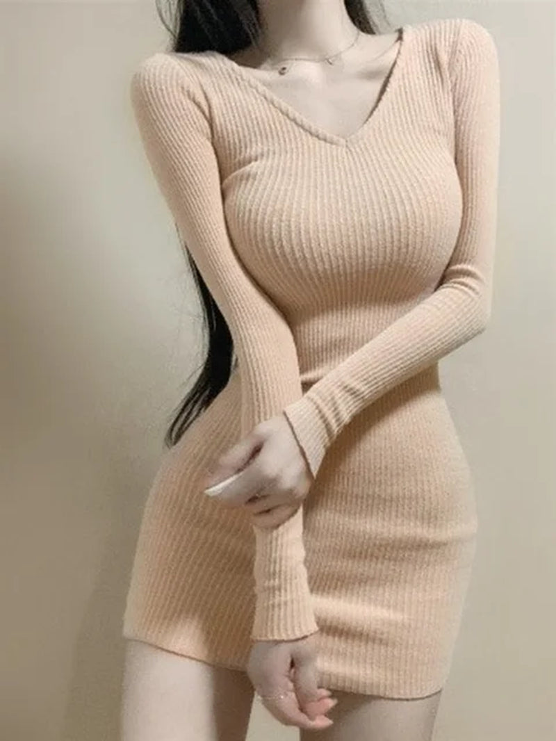 FALL Knitted Mini Women Dress