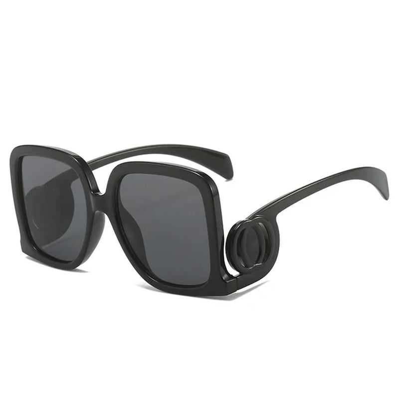 Fashion Gradient Oversized Sunglasses Women Unique Designed Frame Sun Glasses Vintage Trend Casual High Quality Chic Street Wear