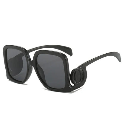 Fashion Gradient Oversized Sunglasses Women Unique Designed Frame Sun Glasses Vintage Trend Casual High Quality Chic Street Wear